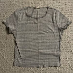 pink rose striped crop top